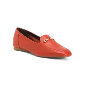 NATURALIZER PREMIUM Red Wide Leather Cecilia Flats